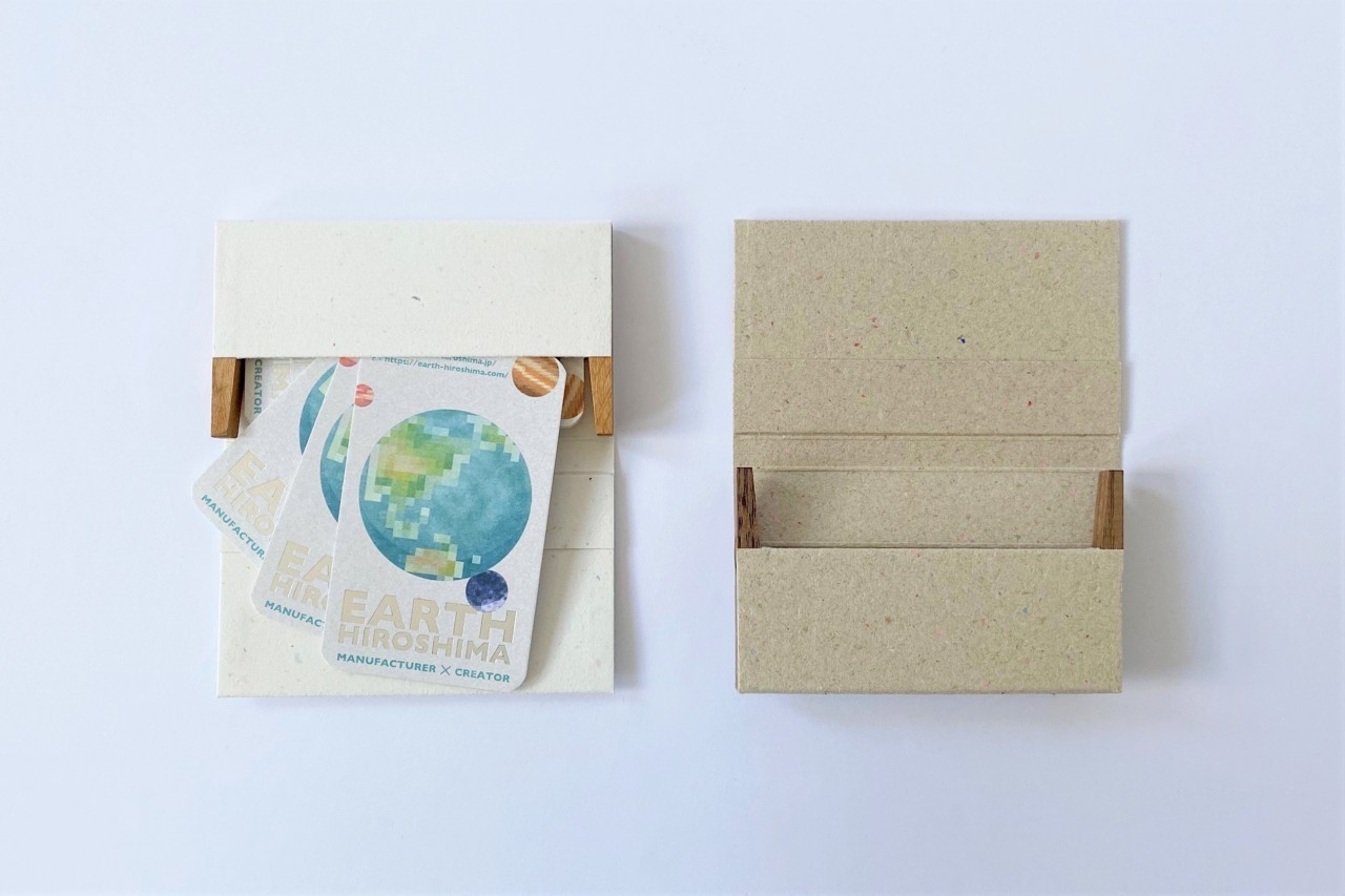 Card case, recycled from orizuru (paper cranes) || Earth Hiroshima